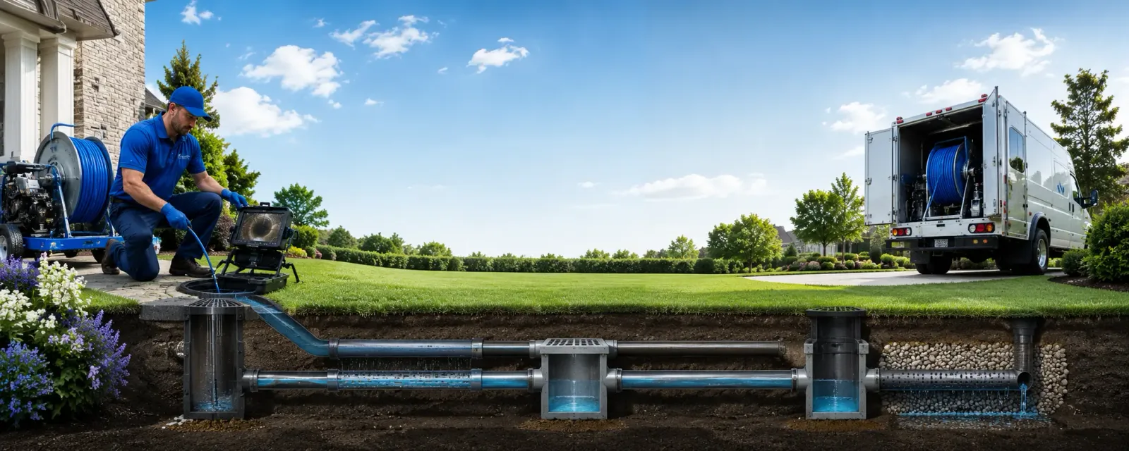 Outdoor drain cleaning information for Pinon Hills, CA